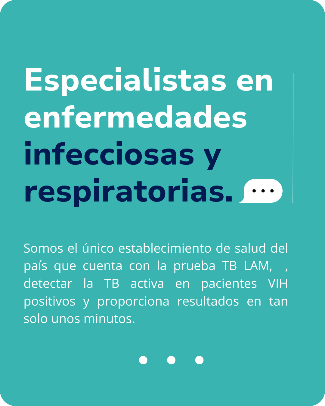 Somos especialistas en enfermedades infecciosas y respiratorias